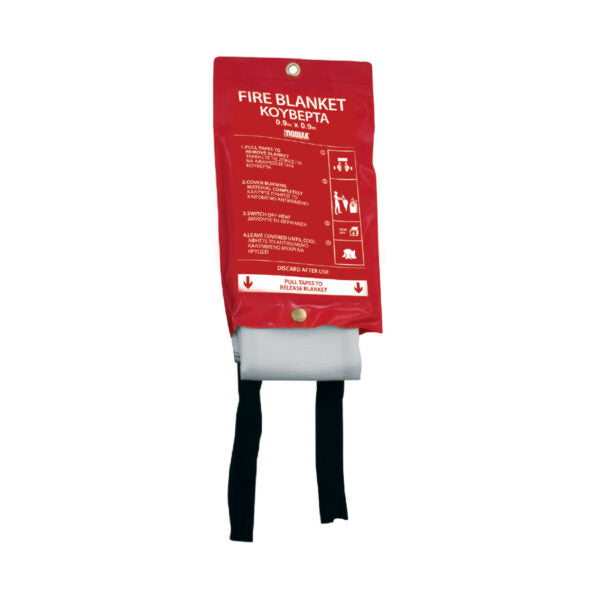 Mobiak Fire Blanket in Soft Case 90x90cm White 90x90cm