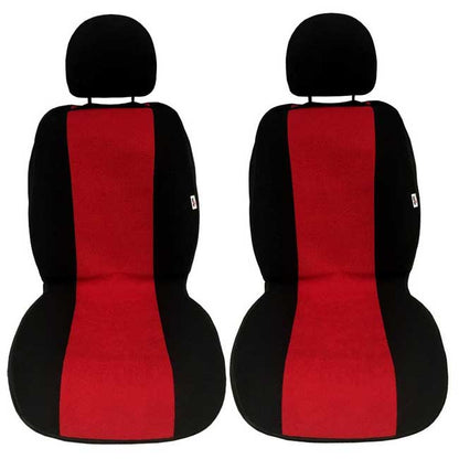 Super Fresh Terry Cloth Car Seat Covers Black-Red 2 Pieces