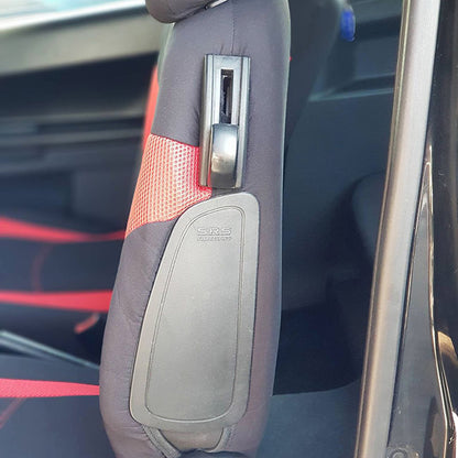 Super Sport All In One Car Seat Covers Black-Red Set 4 Pieces