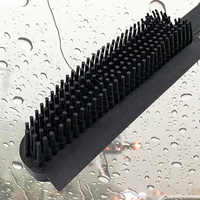 Rubber Pet Hair Cleaning Brush / Silicone Window Squeegee 2in1 Feral Detailing