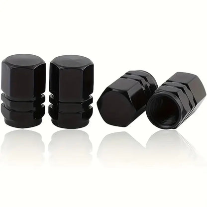 Red-black aluminum valve caps