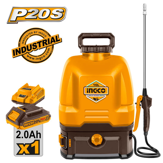 Ingco 20V Li-Ion Battery Sprayer 16L