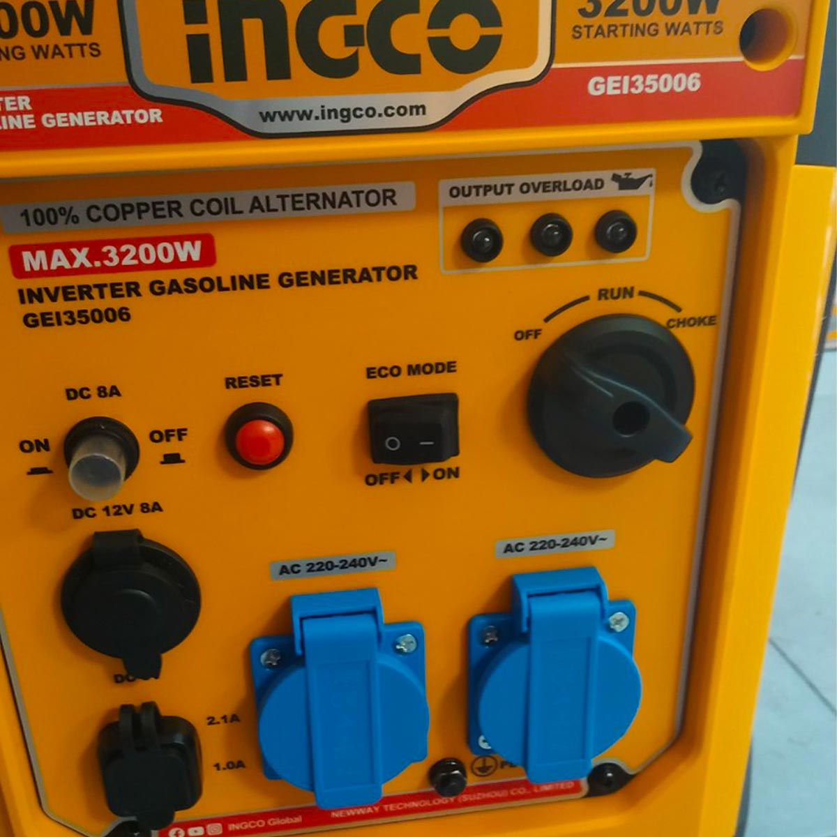 Ingco Gasoline Inverter Generator Case 3.2kW 4kVA 4HP