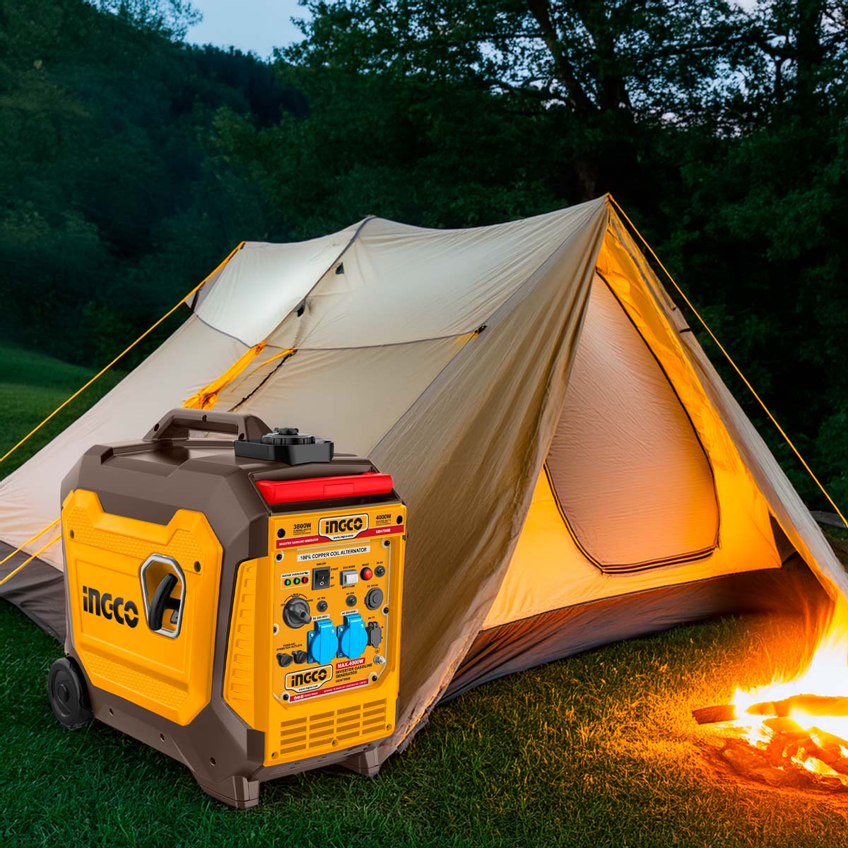 Ingco Gasoline Inverter Generator Case 4kW 5kVA 5HP