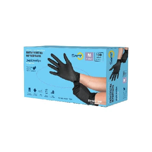 Black Nitrile Gloves L 100 Pieces (Powder-Free)