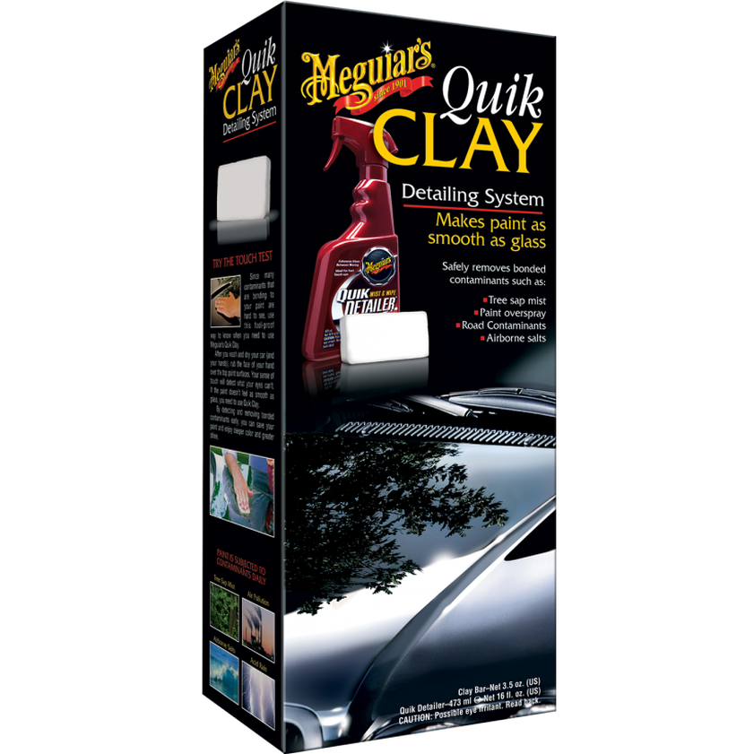 Meguiar's Quik Clay Starter Kit Quik Detailer, 80 g/473 ml