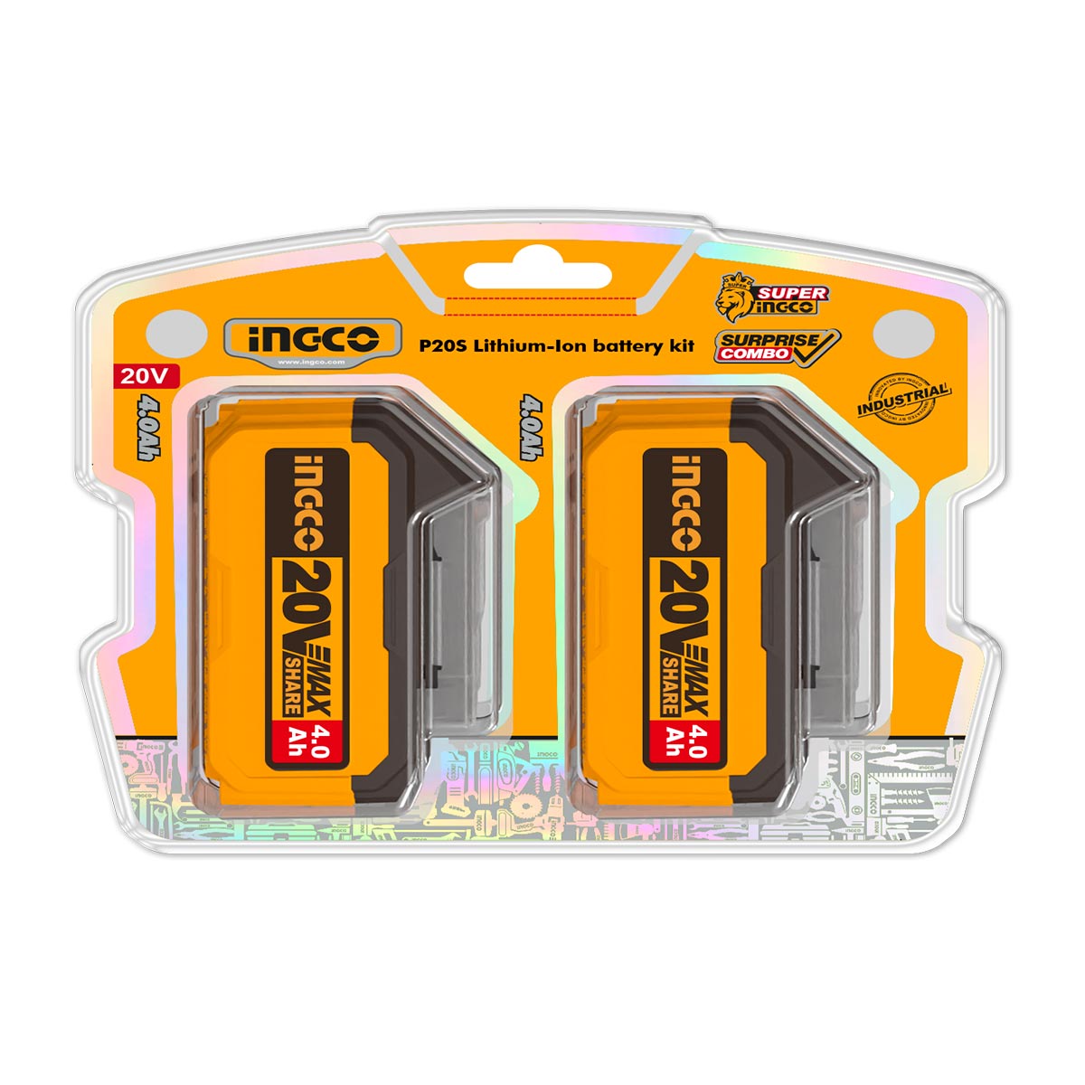 Ingco Μπαταρίες 20V 4.0Ah Li-Ion 2