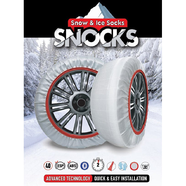 Snocks Αντιολισθητικό Πανί-Χιονοκουβέρτα Ελαστικών "Medium" 2 Τεμάχια