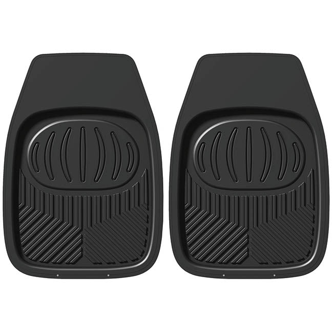 Rubber Car Floor Mats Front Black 2 Pieces