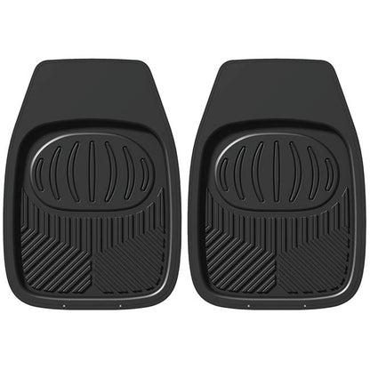 Rubber Car Floor Mats Front Black 2 Pieces
