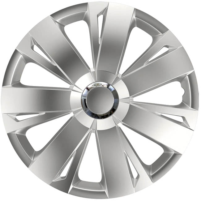 Energy Car Wheel Covers Silver with Chrome Bolts 115776 Rc Cbx 14''